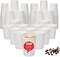 300 Count 12 oz Hot Paper Cups, Summer Party Tableware, White Disposable Paper Cups, Versatile for Hot Liquids & Juice, Perfect for Cafes, Bistros & Businesses 4o